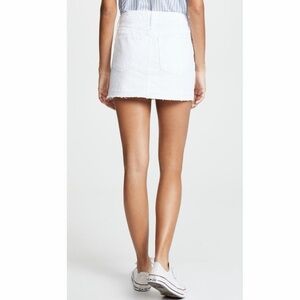 J Brand Bonny White Denim Mini Skirt Raw Hem Size 29